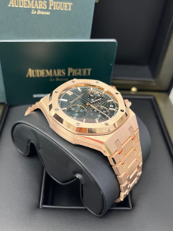 Audemars Piguet Royal Oak Chronograph 41mm Rose Gold Green Dial 26240or.oo.1320or.08 - Image 4