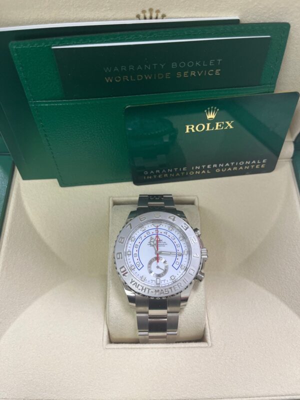Rolex Yacht-Master II White Gold / White Dial / 44mm Platinum Bezel 116689 - Image 2