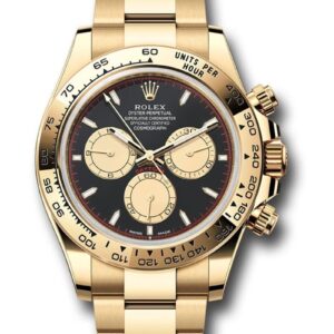 Rolex Yellow Gold Black And Champagne Index Dial Oyster Bracelet 126508