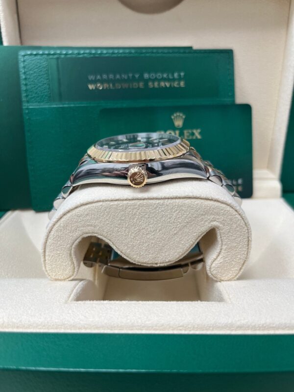 Rolex Yellow Rolesor Sky-Dweller Watch - Black Index Dial - Jubilee Bracelet (Ref # 336933) - Image 4
