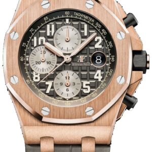 Royal Oak Offshore Chronograph/ Rose Gold Crocodile Skin Bracelet (Ref#26470OR.OO.A125CR.01)