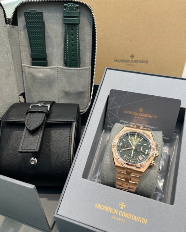 Vacheron Constantin Overseas Chronograph Rose Gold Green Dial 5520V/210R-B966 - Image 12