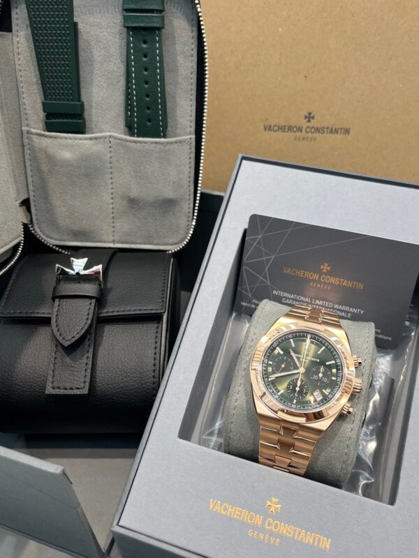Vacheron Constantin Overseas Chronograph Rose Gold Green Dial 5520V/210R-B966 - Image 13
