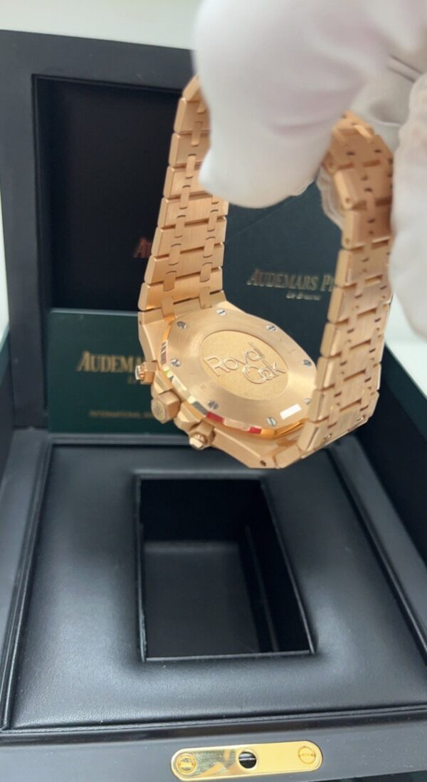 Audemars Piguet Royal Oak Selfwinding Chronograph/ 18K Rose Gold/ Brown Dial/ Rose Gold Sub-Dials (Ref#26331OR.OO.1220OR.02) - Image 9