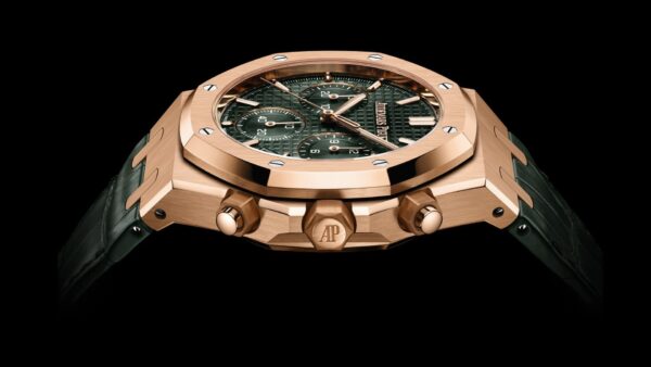 Audemars Piguet ROYAL OAK SELFWINDING CHRONOGRAPH “50TH ANNIVERSARY” GREEN DIAL GREEN STRAP (Ref # 26240OR.OO.D404CR.01) - Image 9