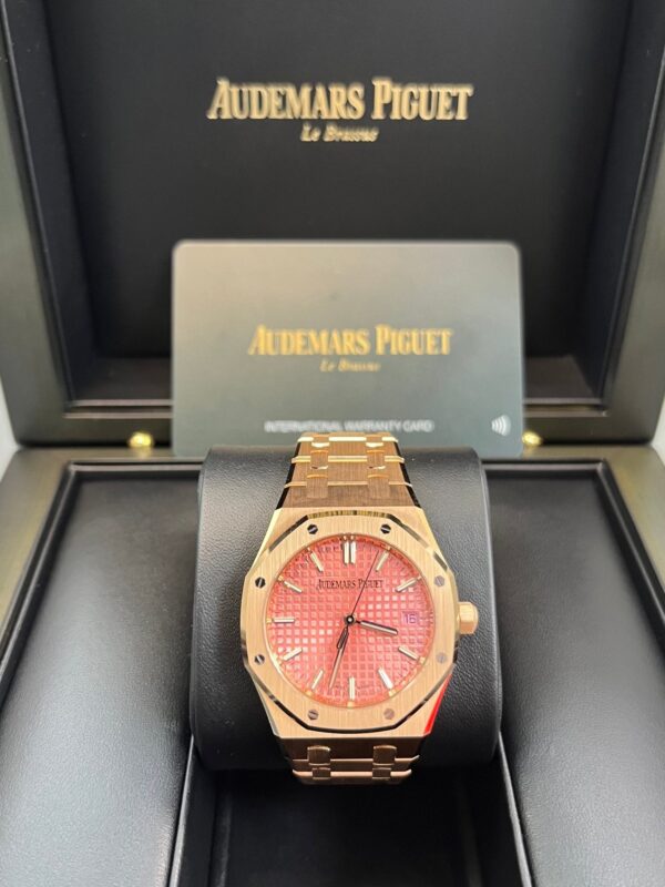 Audemars Piguet Royal Oak Selfwinding Rose Gold Pink Dial 34mm Royal Oak Selfwinding Ref. 77450OR.OO.1361OR.01 - Image 7