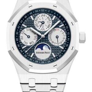 Audemars Piguet Royal Oak White Ceramic Perpetual Calendar Index Dial Watch (Reference # 26579CB.OO.1225CB.01)