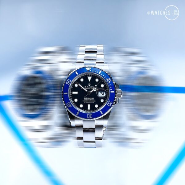 Rolex White Gold Submariner Date Watch - The Blueberry - Blue Bezel - Black Dial (Ref # 126619LB) - Image 5