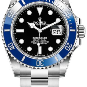 Rolex White Gold Submariner Date Watch - The Blueberry - Blue Bezel - Black Dial (Ref # 126619LB)