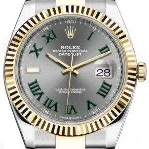Datejust 41mm Wimbledon Two Tone Yellow Gold/Steel Oyster Bracelet Fluted Bezel (Ref 126333)
