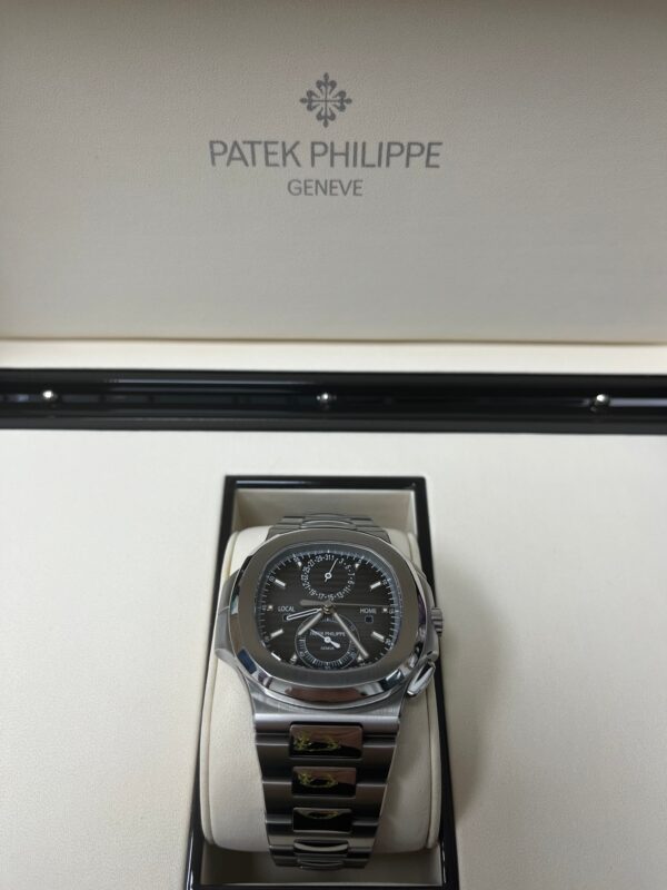 Patek Philippe Nautilus Travel Time Chronograph/ Stainless Steel/ Black Graduated Dial (Ref# 5990/1A-001) - Image 11