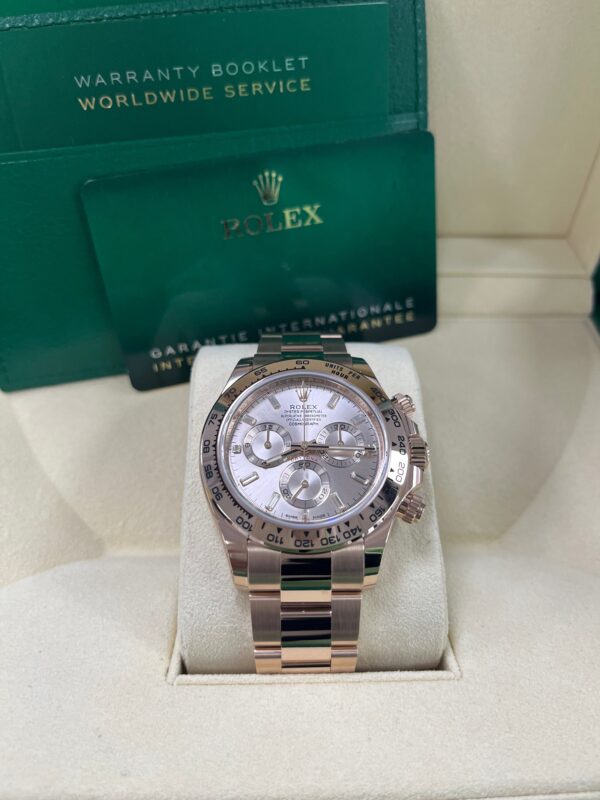 Rolex Daytona Everose Gold Rose Diamond Baguette 40mm Dial Oyster Bracelet Ref# (116505) - Image 9