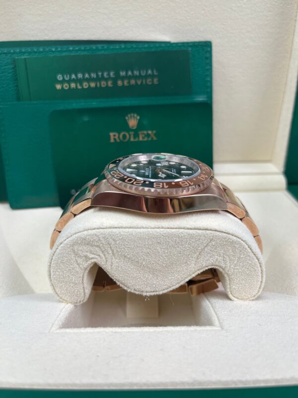 Rolex GMT-Master II 18K Everose Rose Gold - "The Rootbeer" - Black and Brown Bezel - Oyster Bracelet (Ref# 126715CHNR) - Image 5