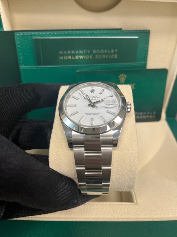 Rolex Datejust 41mm Oyster Bracelet Steel White Index Dial Reference # 126300 - Image 2