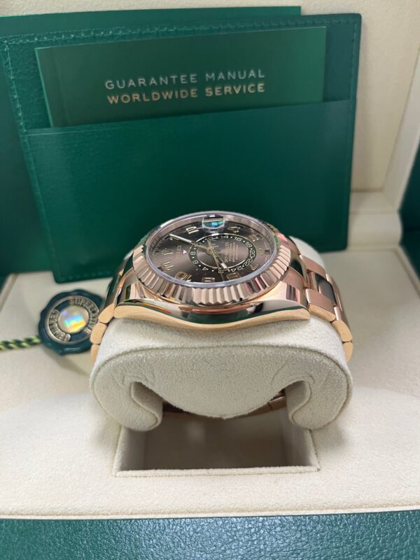 Rolex Sky-Dweller Rose Gold Sky-Dweller Chocolate Sunray Arabic Dial (Reference # 326935) - Image 3