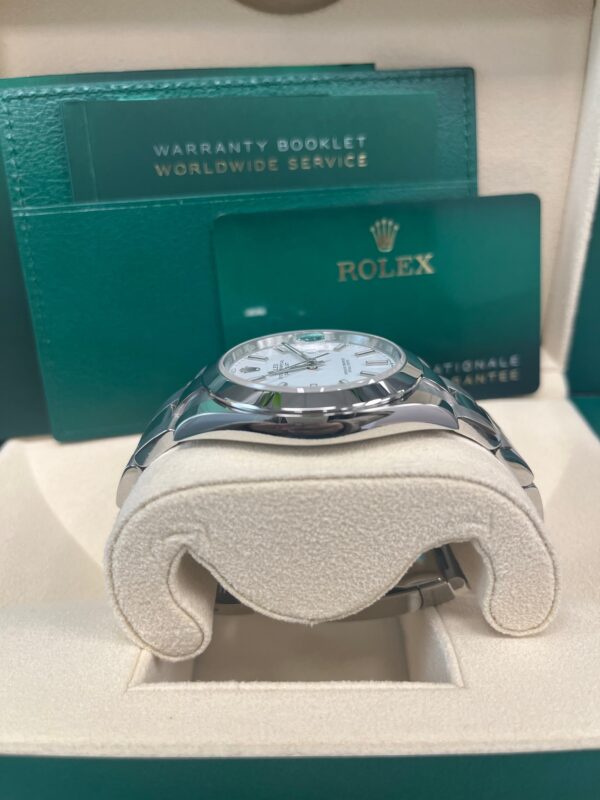 Rolex Datejust 41mm Oyster Bracelet Steel White Index Dial Reference # 126300 - Image 7