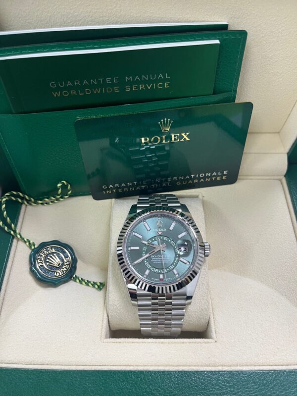 Rolex Sky-Dweller Mint Green Index Dial - Jubilee Bracelet 336934 - Image 7