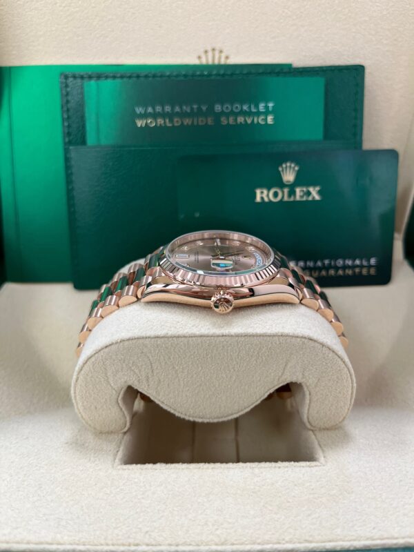 Rolex Day-Date 36 Everose Gold Day-Date 36 Watch - Fluted Bezel - Rosé Diamond Dial - President 128235 - Image 12