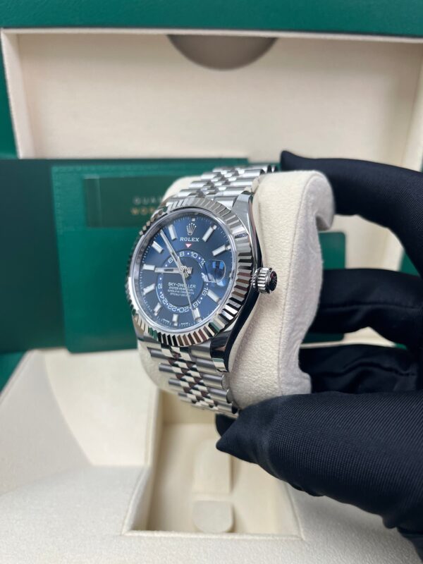 Rolex Sky-Dweller White Rolesor - Blue Index Dial - Jubilee Bracelet (Ref# 326934) - Image 9