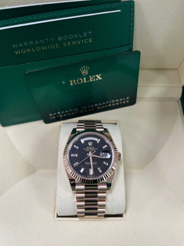 Rolex Day-Date 40 Fluted Bezel - Eisenkiesel Diamond Dial - President Bracelet 228235 - Image 5
