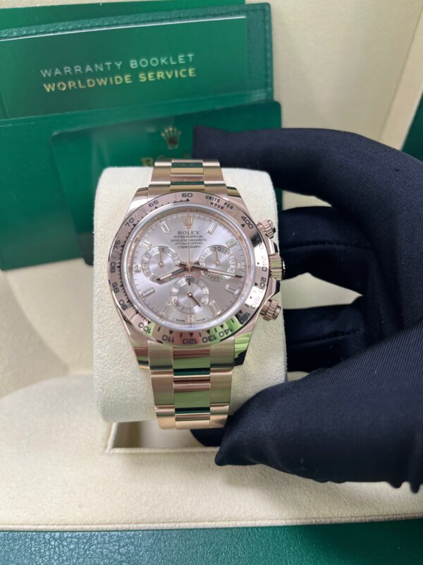 Rolex Daytona Everose Gold Rose Diamond Baguette 40mm Dial Oyster Bracelet Ref# (116505) - Image 4