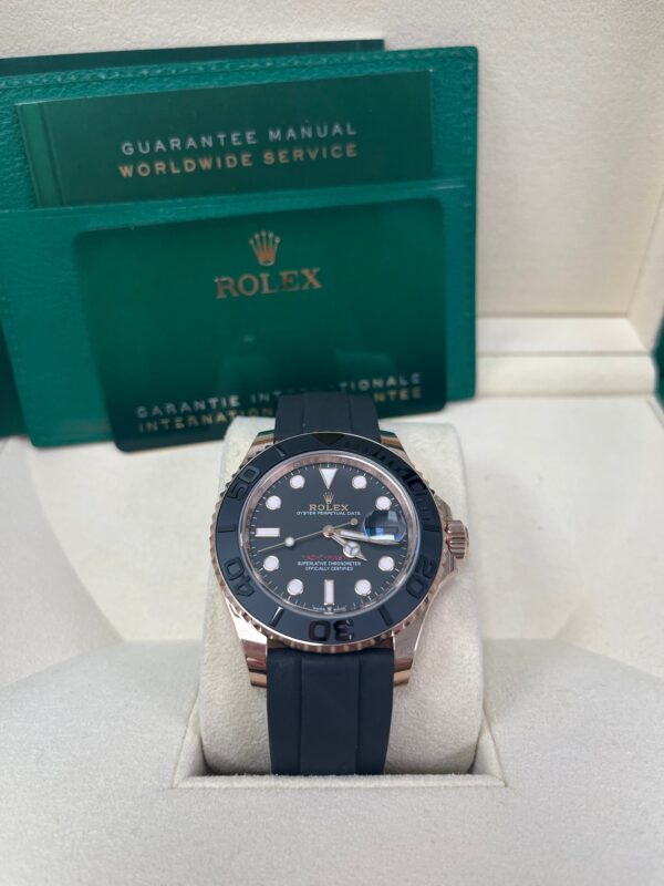 Rolex Yacht-Master 40mm Rose Gold - Black Dial -  Oysterflex Strap (Ref# 126655) - Image 2