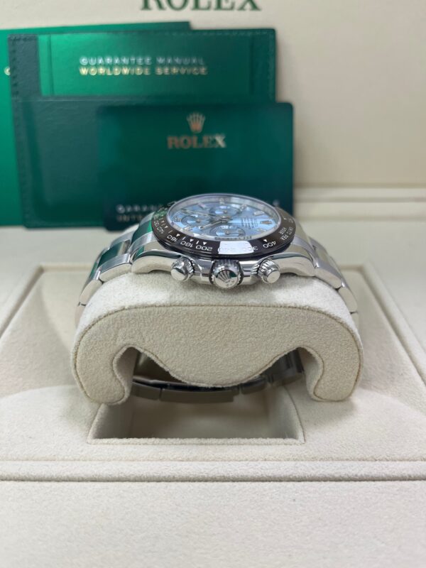 Rolex Daytona Platinum 40mm Ice Blue Diamond Baguette Dial (Ref # 116506) - Image 8