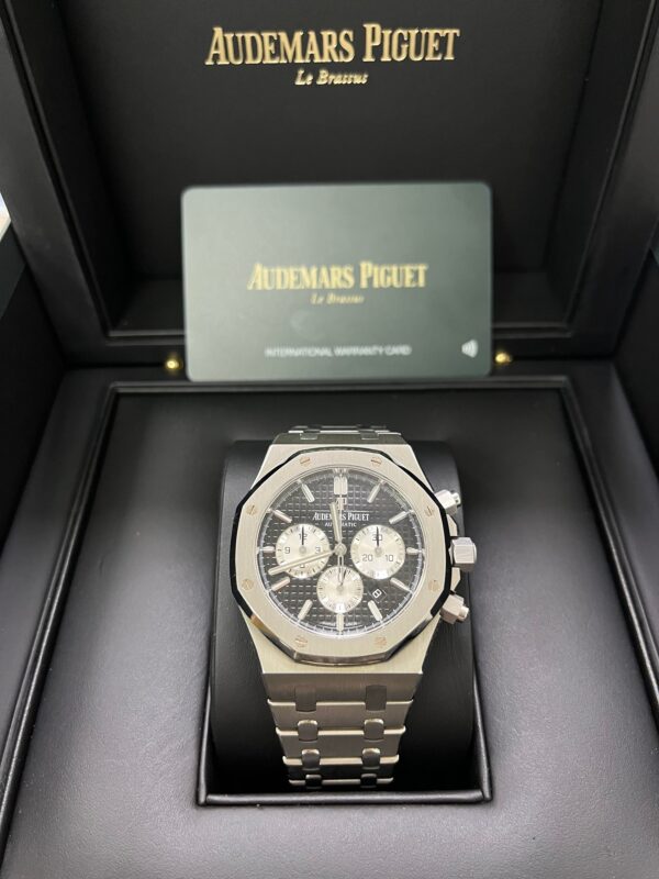 Audemars Piguet Royal Oak Selfwinding Chronograph/ Stainless Steel/ Black Dial/ White Sub-Dials (Ref#26331ST.OO.1220ST.02) - Image 7