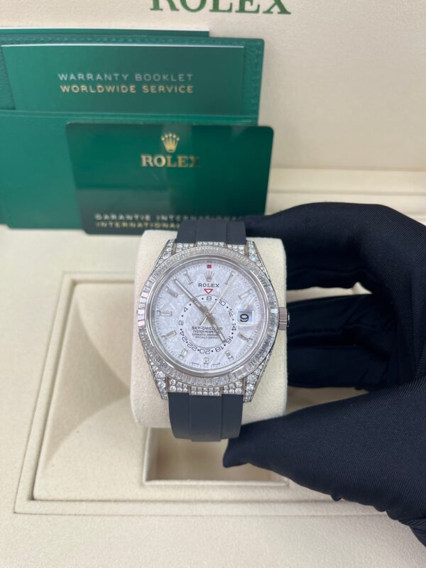 Rolex Sky-Dweller Meteorite Diamonds Baguette Dial Factory Diamonds (Reference # 326259tbr) - Image 4