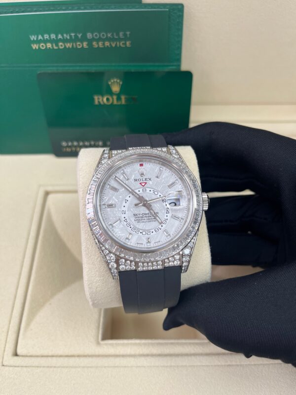 Rolex Sky-Dweller Meteorite Diamonds Baguette Dial Factory Diamonds (Reference # 326259tbr) - Image 6