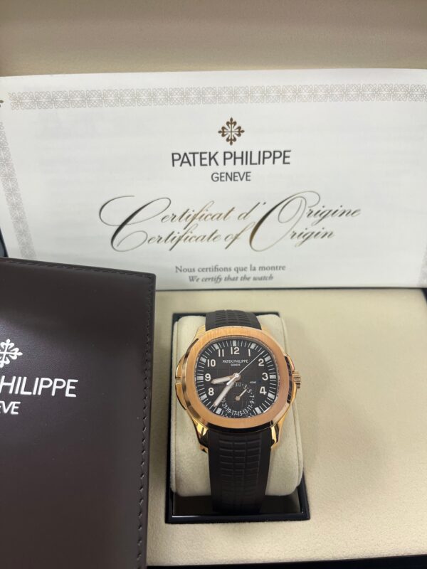 Patek Philippe Aquanaut Time Travel/ Rose Gold/ Chocolate Dial (Ref#5164R/001) - Image 7