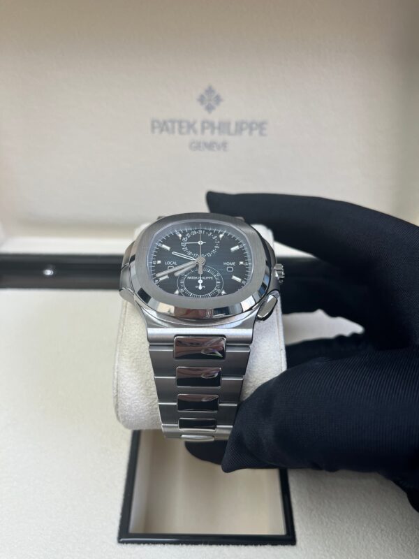 Patek Philippe Nautilus 40 mm Steel Nautilus Travel Time Chronograph Blue Dial 5990/1A-011 - Image 15