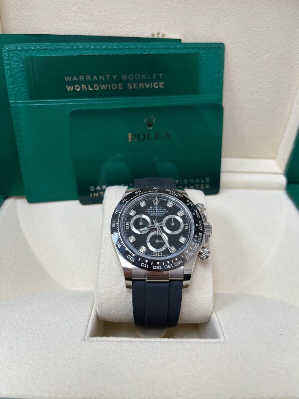 Rolex Daytona Cosmograph Daytona White Gold 40mm Oysterflex Band Black Diamond Dial - 116519LN - Image 2