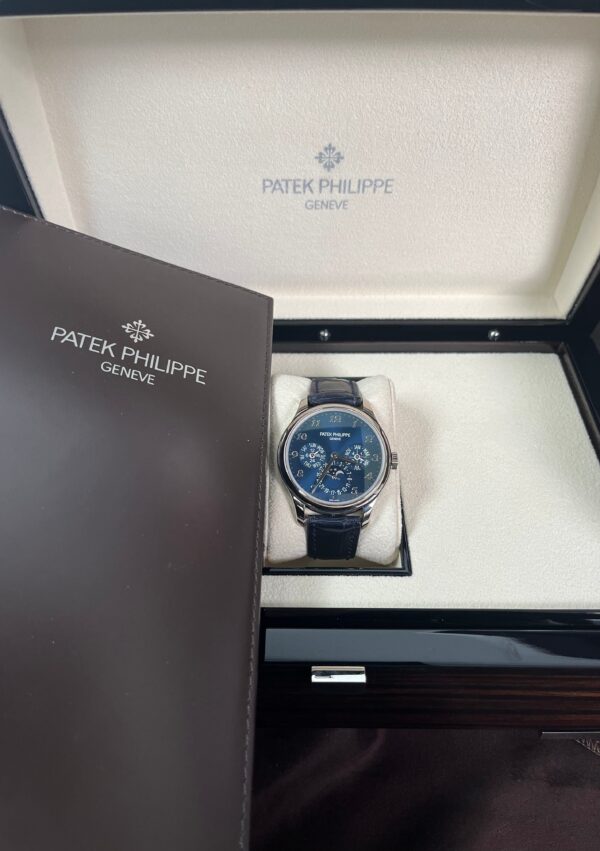 Patek Philippe Grand Complications Perpetual Calendar Moon Phase White Gold/ Royal Blue Dial & Strap (Ref#5327G-001) - Image 5