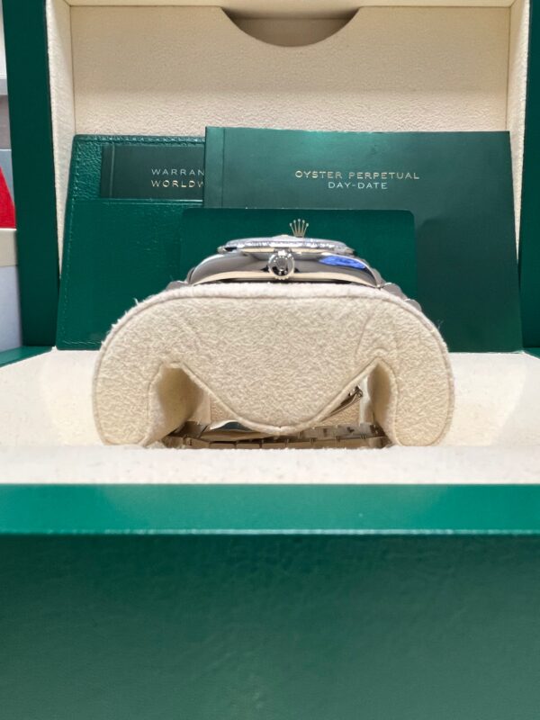 Rolex Day-Date 36/ Blue Ombre Dial/ Diamond Bezel/ White Gold President Bracelet (Ref # 128349RBR) - Image 5