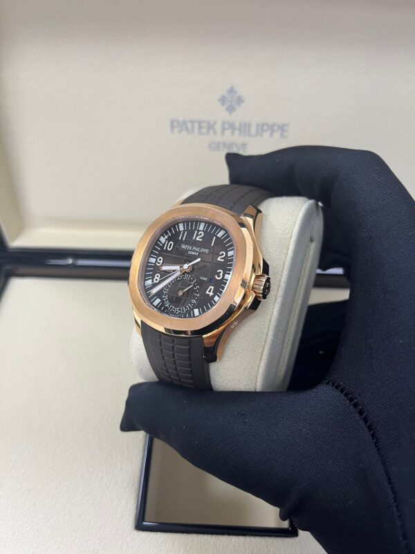 Patek Philippe Aquanaut Time Travel/ Rose Gold/ Chocolate Dial (Ref#5164R/001) - Image 4