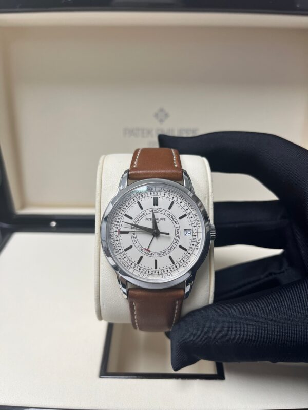 Patek Philippe Calatrava 5212A-001 Calatrava Weekly Calendar Automatic Silvery Opaline Dial Steel - Image 6