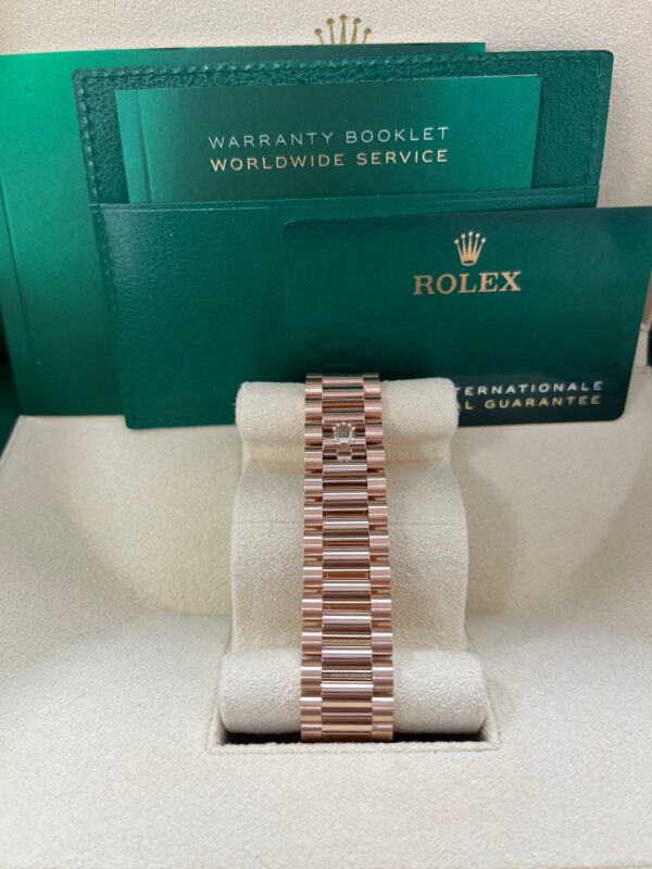 Rolex Day-Date 36 Everose Gold Day-Date 36 Watch - Fluted Bezel - Rosé Diamond Dial - President 128235 - Image 13