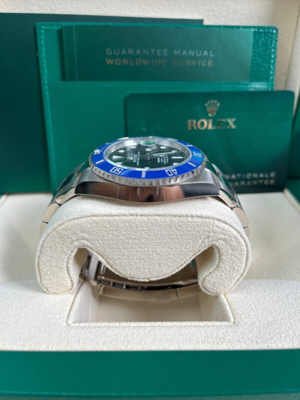 Rolex White Gold Submariner Date Watch - The Blueberry - Blue Bezel - Black Dial (Ref # 126619LB) - Image 6