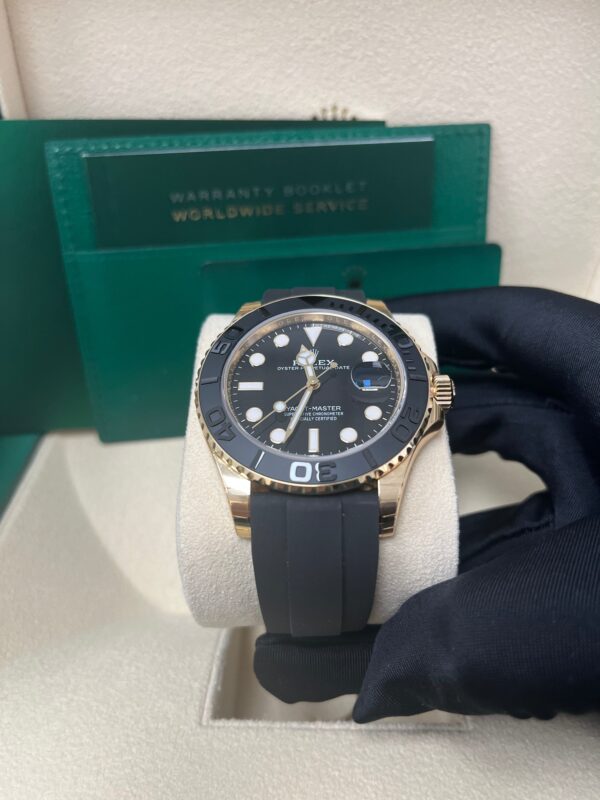 Rolex Yacht-Master 42 Yellow Gold Yacht-Master 42 Watch - Black Dial - Oysterflex Strap 226658 - Image 2