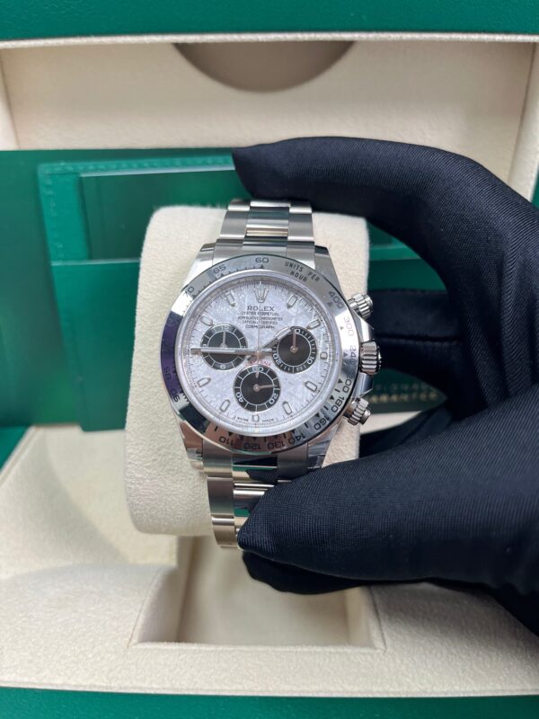 Rolex Daytona White Gold Daytona 40mm Meteorite Dial Steel and Black Oyster (Reference # 116509) - Image 8