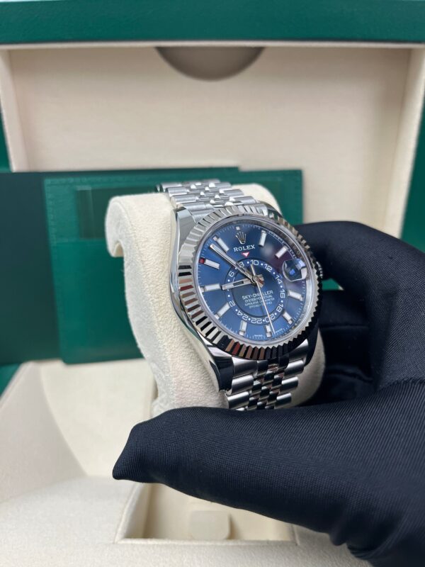Rolex Sky-Dweller White Rolesor - Blue Index Dial - Jubilee Bracelet (Ref# 326934) - Image 3