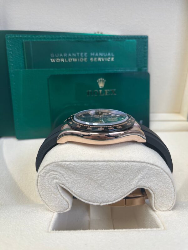 Rolex Rose Gold Daytona 40 Watch - Black Index Dial - Black Oysterflex Strap Reference Reference #116515ln - Image 5