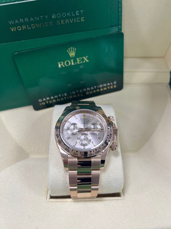 Rolex Daytona Everose Gold Rose Diamond Baguette 40mm Dial Oyster Bracelet Ref# (116505) - Image 7