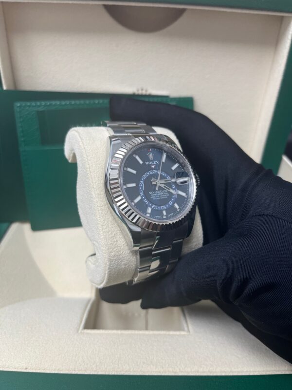Rolex Sky-Dweller White Rolesor - Blue Index Dial - Oyster Bracelet (Ref# 326934) - Image 9