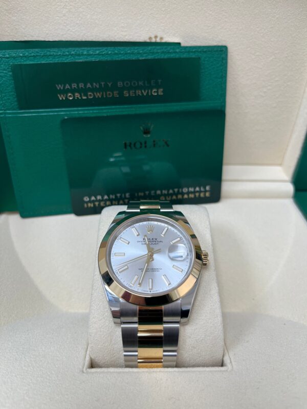 Rolex Datejust 41 Two-Tone Yellow Gold & Oystersteel - Silver Dial - Index Dial (Ref# 126303) - Image 10