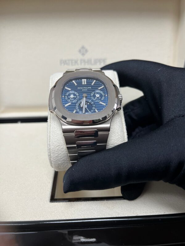 Patek Philippe Nautilus Perpetual Calendar Sunburst White Gold/ Blue Dial (Ref#5740/1G-001) - Image 2