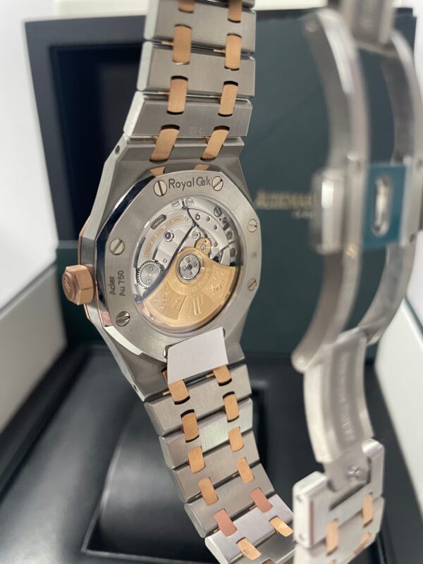 Audemars Piguet Royal Oak Selfwinding Rose Gold and Steel White Dial 37mm Ladies Watch (Reference #15450SR.OO.1256SR.01) - Image 7