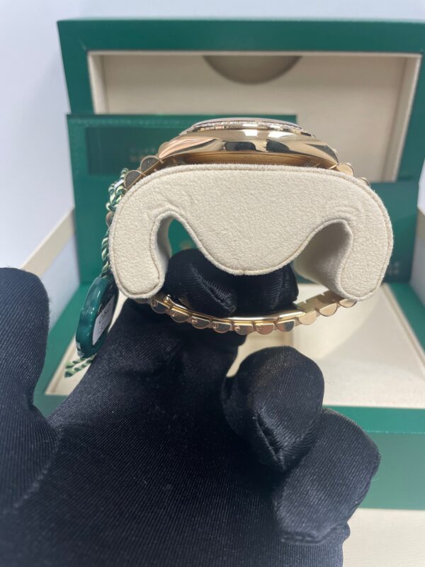 Rolex Day-Date 40 Yellow Gold - Black Diamond Dial - Diamond Bezel - President Bracelet (Ref# 228348RBR) - Image 8