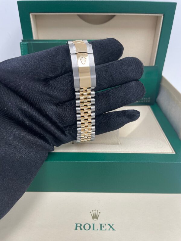Rolex Rolesor Datejust 36 Watch - Yellow Diamond Bezel - White Mother-Of-Pearl Jubilee Ref 126283RBR - Image 4
